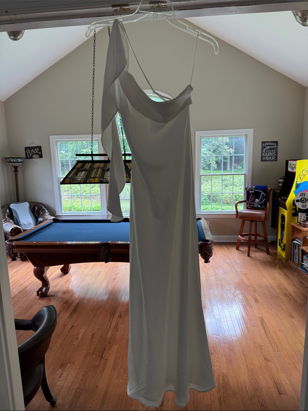 Elegant Long White Evening Dress